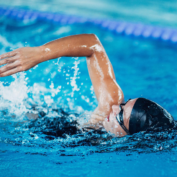 woman swimming pool competition