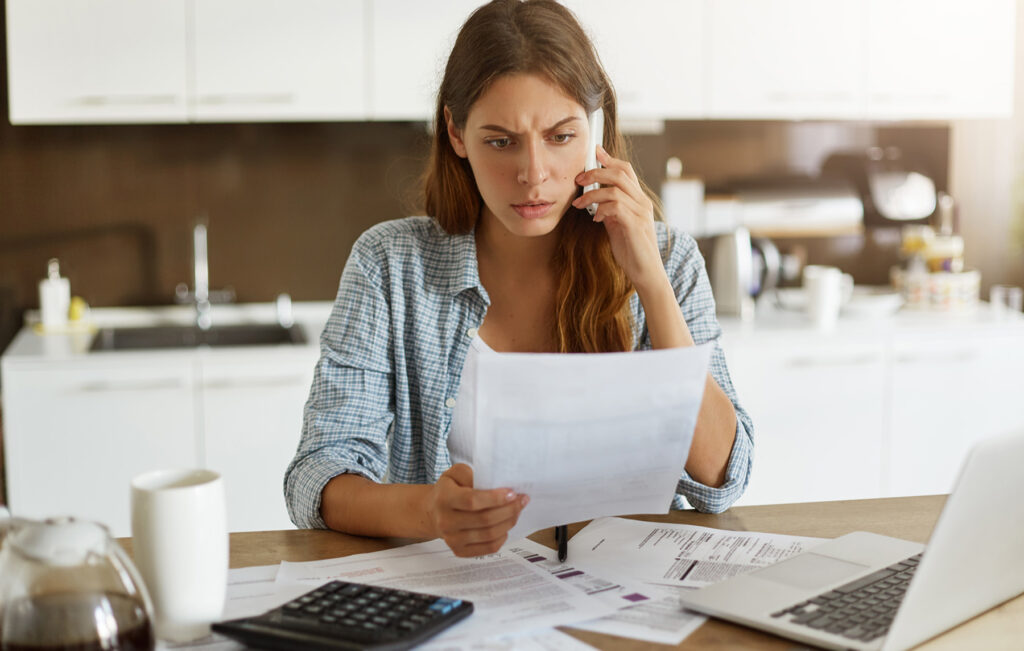 woman stressed morgage